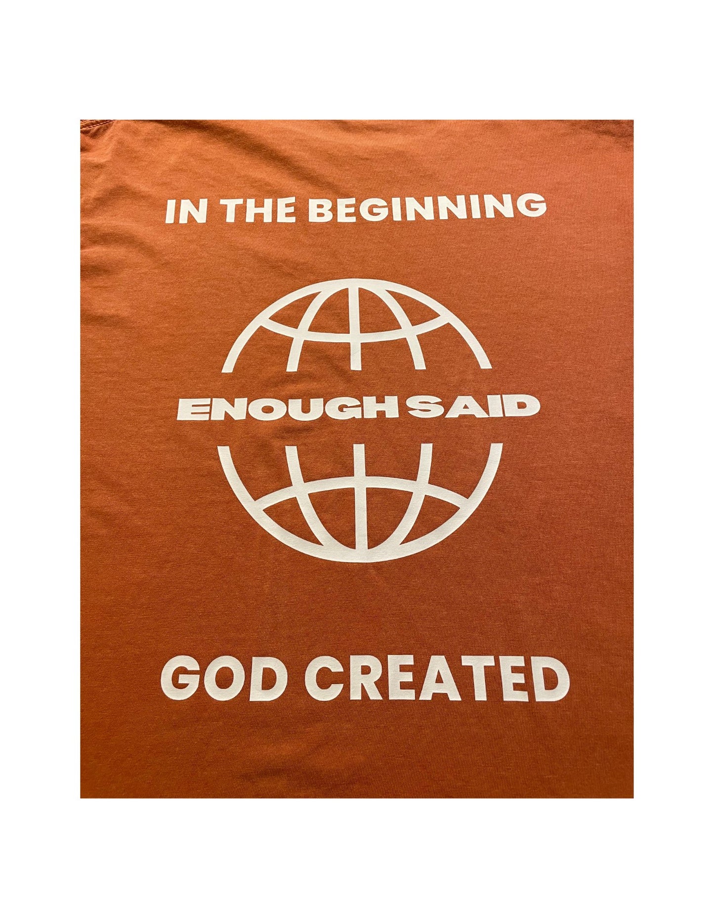 In The Beginning (Burnt Orange) - Heavyweight Tee - Good Fruit Productions