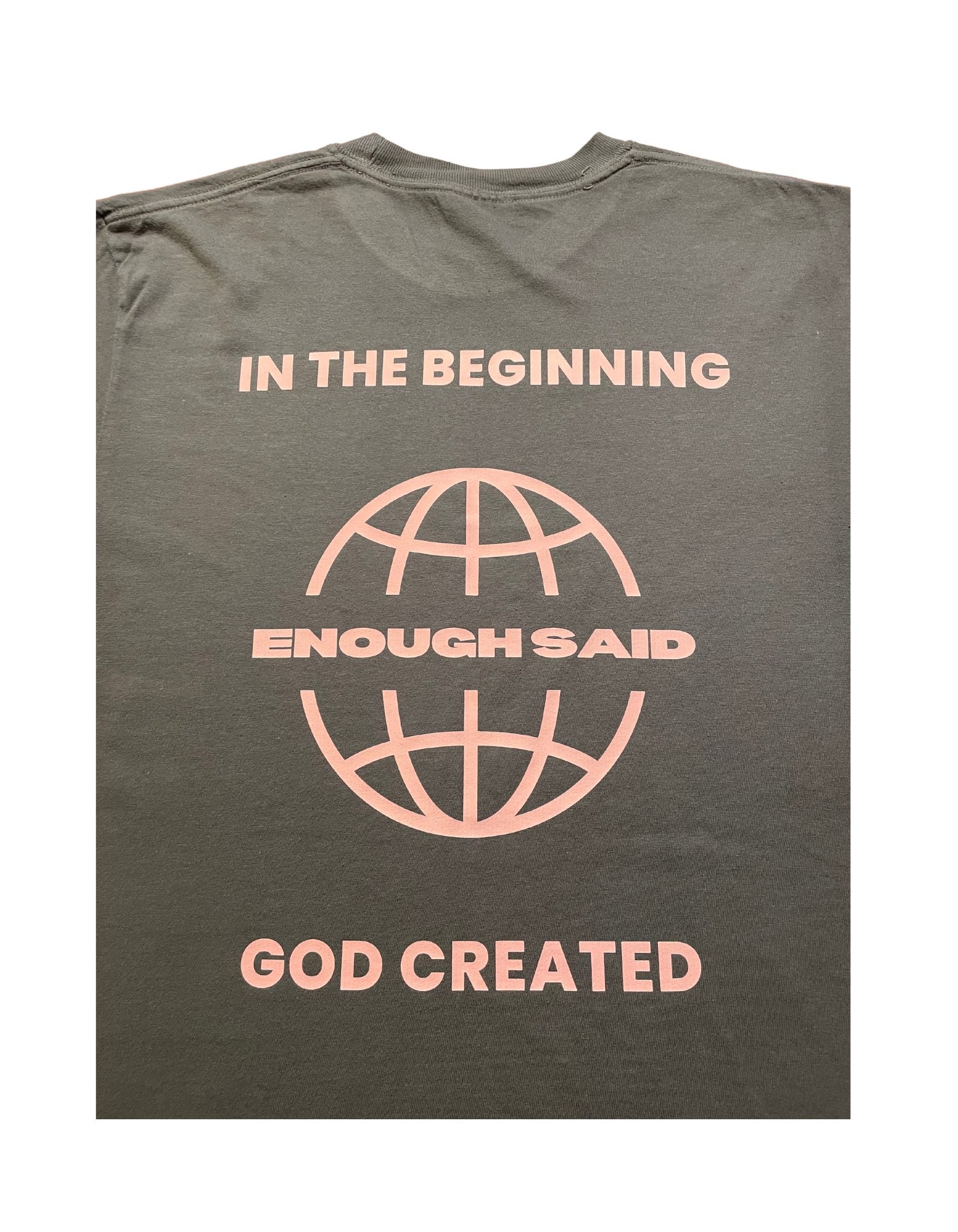 In The Beginning (Graphite) - Heavyweight Tee - Good Fruit Productions
