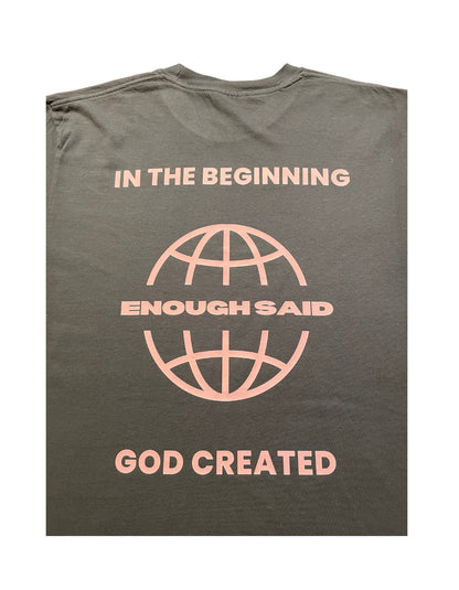 In The Beginning (Graphite) - Heavyweight Tee - Good Fruit Productions