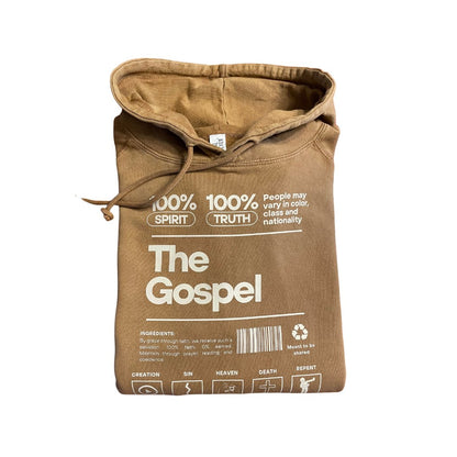 The Gospel Vintage Hoodie (Caramel) - Good Fruit Productions